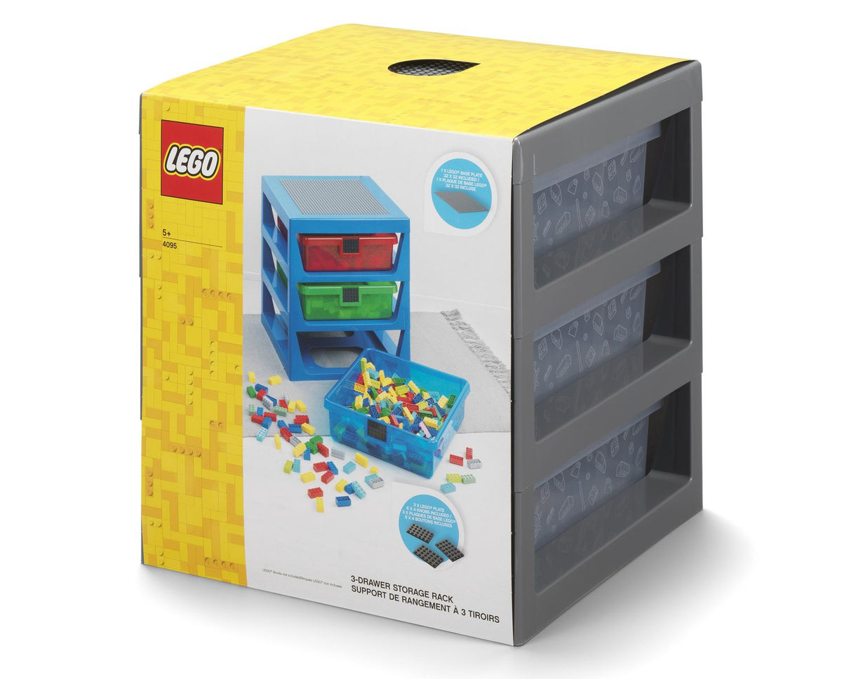 LEGO 3-Drawer Storage Rack – Gray 5006608 image 2