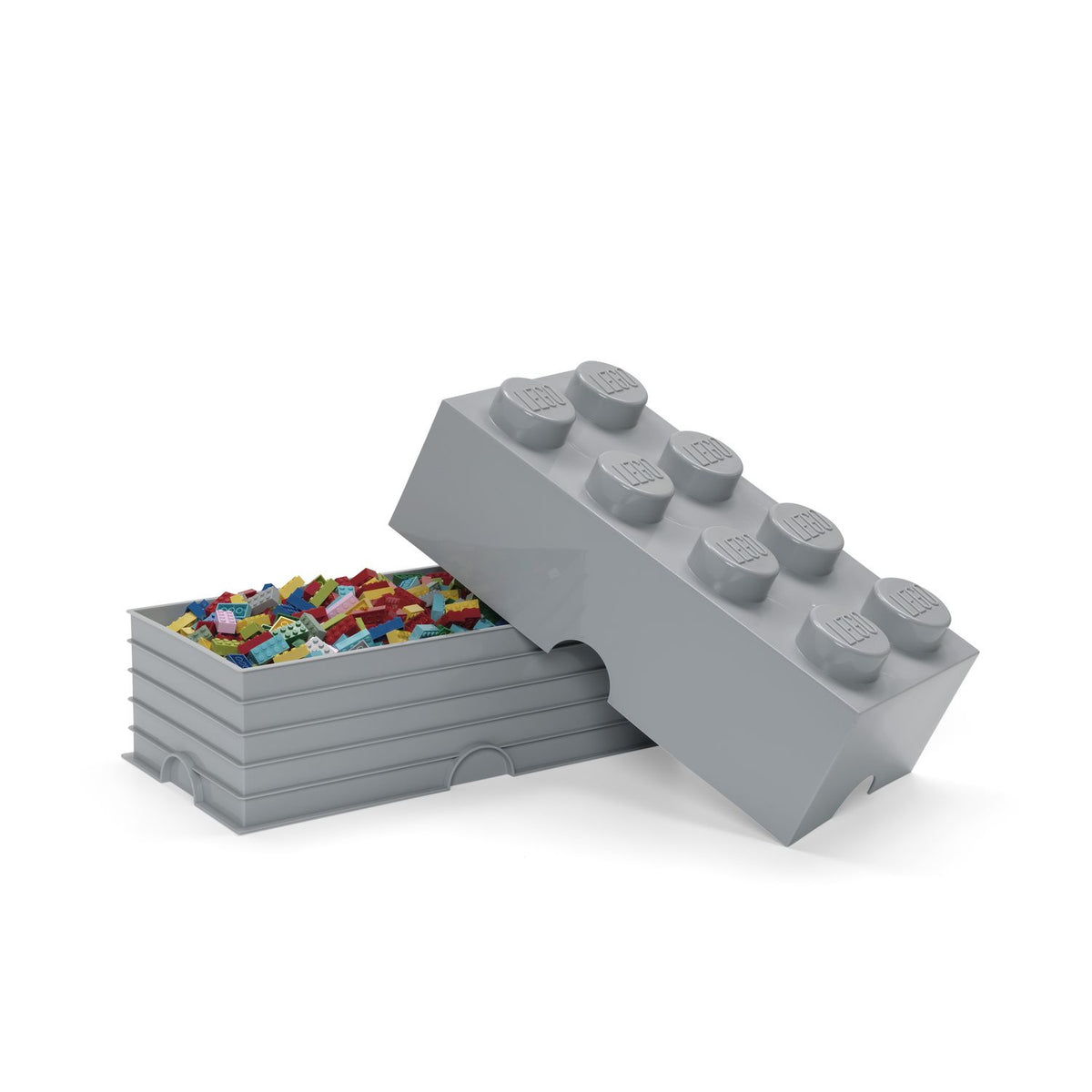 LEGO 8-Stud Storage Brick – Stone Gray 5007268 image 2