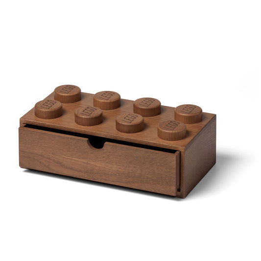 LEGO Wooden Desk Drawer 8 – Dark Oak 5007116
